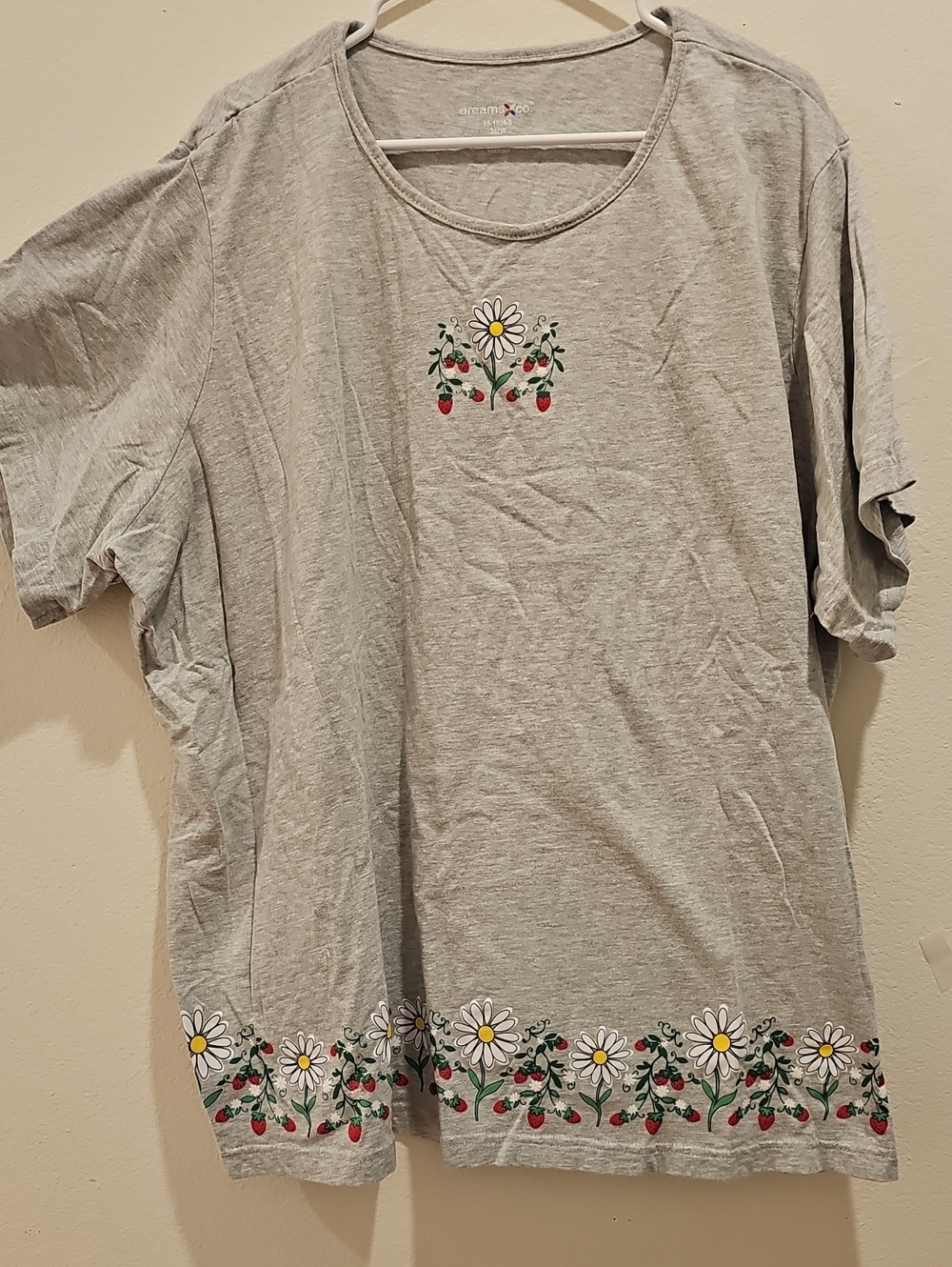 Gray Floral & Strawberry Crewneck Tee by Croft & Barrow